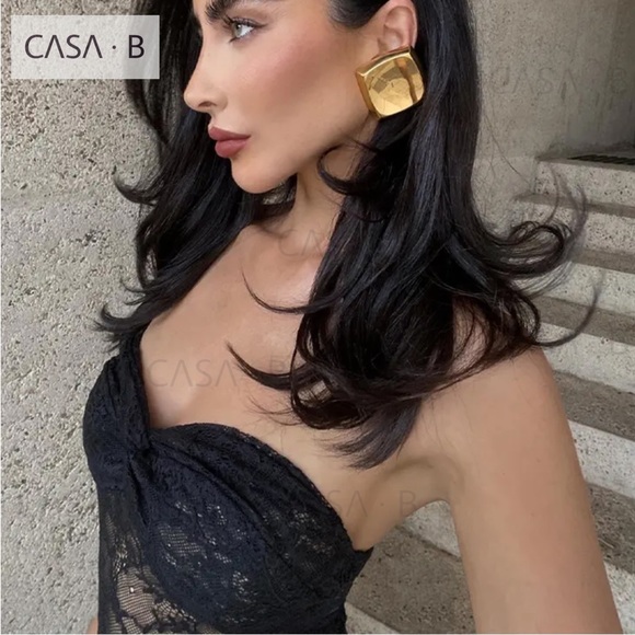 NEW to CASA B💫 Theresa Twist-Front Strapless See Through Dress in Black Lace - Picture 8 of 10